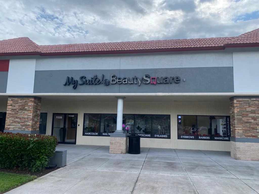 Building exterior with the Beauty Square sign